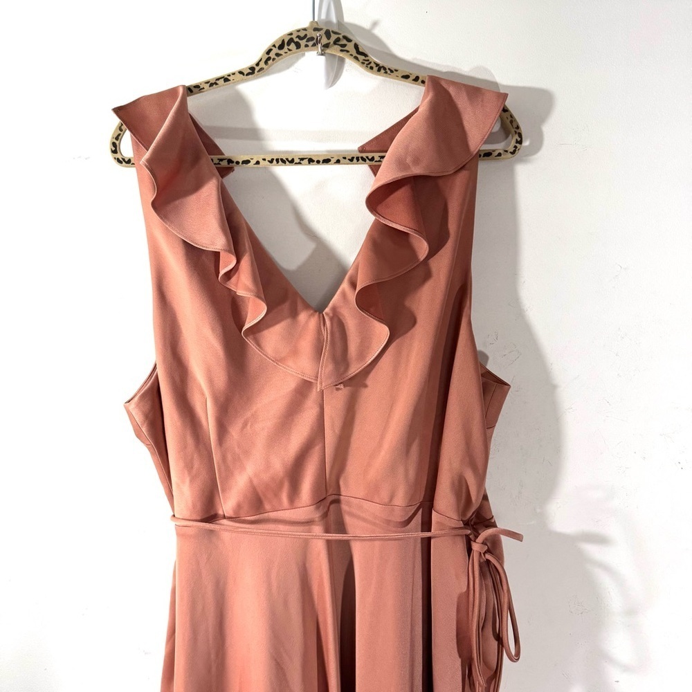 Anthropologie Sachin + Babi Tansy formal Gown apricot satin NWT - Picture 9 of 16